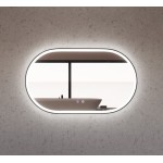 Oval 01 Led Mirror With Matte Black Framed 1200 * 700